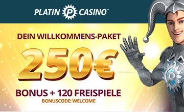 Platin Casino - Holen Sie sich jetzt Ihren Casino-Bonus!