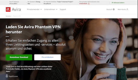 Avira Phantom VPN Erfahrungen und Test