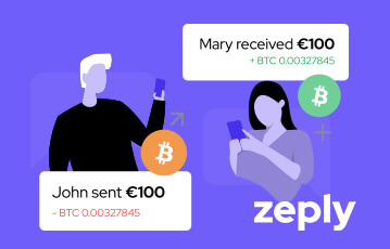 Zeply Bitcoins senden und empfangen